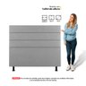 Cabeceira Cama Box Casal Malik 140cm Suede Cinza Claro - Desk Design - 5