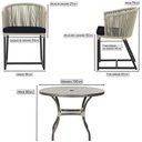 Ver imagem 2 de Mesa com 4 Cadeiras e Noronha Estofado 12 Trama Original Rami