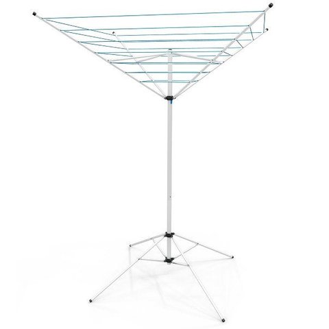 Varal De Chão Aço Carbono Retrátil Giratório Reforçado 7 Cordas Durável Varal Sul