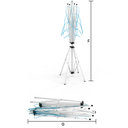 Ver imagem 5 de Varal de Chão Aço Carbono Retrátil Giratório Reforçado 5 Cordas Durável Varal Sul