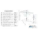 Ver imagem 6 de Varal de Chão Aço Carbono Retrátil Giratório Reforçado 5 Cordas Durável Varal Sul