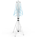 Ver imagem 2 de Varal de Chão Aço Carbono Retrátil Giratório Reforçado 5 Cordas Durável Varal Sul