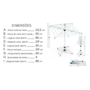 Ver imagem 6 de Varal De Chão Aço Carbono Retrátil Giratório Reforçado 4 Cordas Durável Varal Sul
