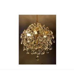 Lustre Pendente 2em1 Sobrepor Cristal K9 Pinho 6xe14 Moderno LTB-001 - 2