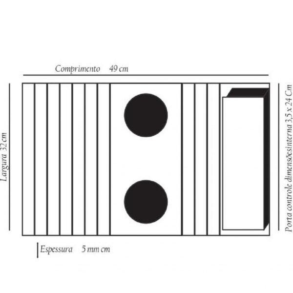 Esteira para Sofá Flexível 2 Porta Copos e Porta Controle LC Marques - 2
