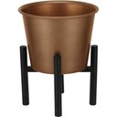 Ver imagem 1 de Octave Cachepô 19x15x15cm Metal Cobre com Suporte
