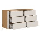 Ver imagem 5 de Cômoda 6 Gavetas Quarto de Casal 100% MDF Cantos Arredondados