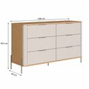 Ver imagem 4 de Cômoda 6 Gavetas Quarto de Casal 100% MDF Cantos Arredondados