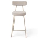 Ver imagem 3 de Kit 03 Banquetas Baixa Cozinha Sala Jantar Bancada Milão Arena L02 Bouclê Bege - lyam decor