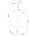 Ver imagem 5 de Kit 03 Banquetas Baixa Cozinha Sala Jantar Bancada Milão Arena L02 Bouclê Bege - lyam decor