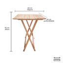 Ver imagem 7 de Mesa Bistrô para Area Gourmet Dobrável de Madeira Maciça: Natural