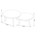 Ver imagem 2 de Kit Mesa de Centro Classic Redonda Off White - Imcal