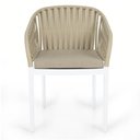 Ver imagem 4 de Cadeira Estofada Design Riva em Polipropileno - Branco/nude