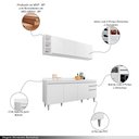 Ver imagem 3 de Conjunto Balcão de Cozinha com Tampo Apex Armário Aéreo Mdp/bp Branco G96 - Gran Belo