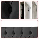 Ver imagem 7 de Cabeceira Painel Estofada Paris Suede Preto Solteiro 90cm para Cama Box