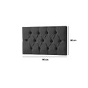 Ver mais imagens de Cabeceira Painel Estofada Paris Suede Preto Solteiro 90cm para Cama Box