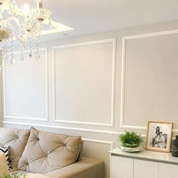 Boiserie Rodameio de EVA Autocolante RM61 3,8cm Branco 2,5 metros - 3