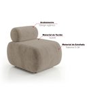 Ver imagem 5 de Sofá Namoradeira e KIT2 Poltronas Decorativa para Sala Nara Suede D03 - D'Rossi