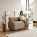 Ver imagem 3 de Sofá Namoradeira e KIT2 Poltronas Decorativa para Sala Nara Suede D03 - D'Rossi