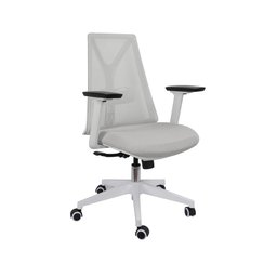 Kit 2 Cadeiras Escritório Presidente Ergonômica Nr17 Elements Apoio Lombar Branca/cinza - 5