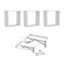 Ver imagem 3 de Conjunto 3 Nichos e 1 Mesa Dobrável de Parede Vidame Kitcubos Branco