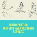 Ver imagem 6 de Conjunto 3 Nichos e 1 Mesa Dobrável de Parede Vidame Kitcubos Preto