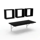 Ver imagem 7 de Conjunto 3 Nichos e 1 Mesa Dobrável de Parede Vidame Kitcubos Preto