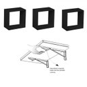 Ver imagem 3 de Conjunto 3 Nichos e 1 Mesa Dobrável de Parede Vidame Kitcubos Preto