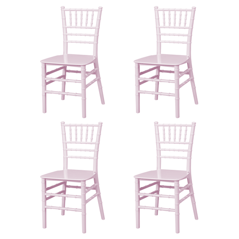Kit 4 Cadeiras Tiffany Infantil Rosa Espaço Kids Quarto Brinquedoteca - La Mobilia