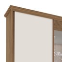 Ver imagem 5 de Guarda Roupa Casal 250cm 3 Portas Correr 1 Espelho Doratto F08 Freijó/off White - Mpozenato