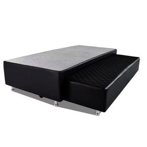 Cama Box Bicama Auxiliar Solteiro Sintético Espuma 8cm 88x188x40 Preto