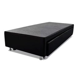 Cama Box Bicama Auxiliar Solteiro Sintético Espuma 8cm 88x188x40 Preto - 2