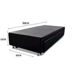 Cama Box Bicama Auxiliar Solteiro Sintético Espuma 8cm 88x188x40 Preto - 3