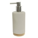 Ver imagem 3 de Porta Sabonete Banheiro Poliresina 250ml 19x13x7cm C\bambu (bege)