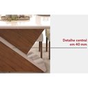 Ver mais imagens de Conjunto: Mesa Sala Jantar Zafira C/ Tampo Madeirado C/ Vidro Curvo 200x100cm e 8 Cadeiras Lia Off