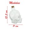 Kit 6 Frascos Garrafa Caveira de Vidro com Rolha para Decoração 450ml - 4