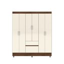 Ver imagem 1 de Guarda Roupa Ideal 6 Portas Plus Imbuia/champanhe – Vila Rica Móveis