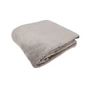 Ver imagem 1 de Cobertor Manta Frio Casal Inverno Liso Microfibra - Prata
