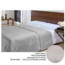 Ver imagem 2 de Cobertor Manta Frio Casal Inverno Liso Microfibra - Prata