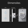 Smart Interruptor Inteligente Wi-fi 3 Canais/teclas Touch Branco para Automação - 4