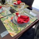 Ver imagem 3 de Kit 8 Serviços Americanos Jacquard Araras - 35x45cm
