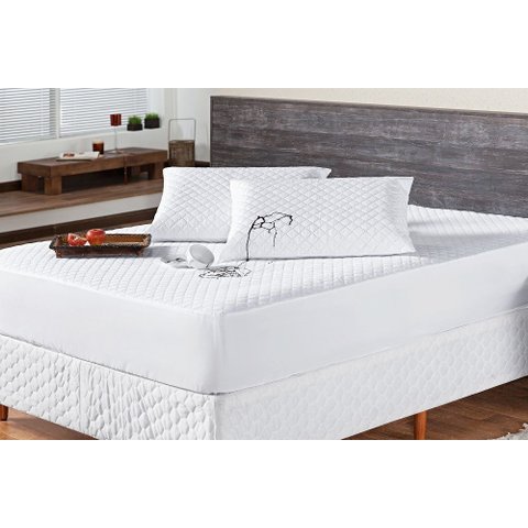 Protetor de Colchão Impermeável Matelado Casal King - Branco
