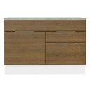Ver imagem 7 de Balcão Gabinete de Pia 120 cm 1 Portas e 2 Gavetas (Com Tampo) Branco/Rustic Stella Madesa
