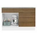 Ver imagem 4 de Balcão Gabinete de Pia 120 cm 1 Portas e 2 Gavetas (Com Tampo) Branco/Rustic Stella Madesa