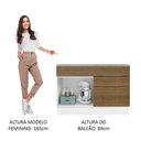 Ver imagem 6 de Balcão Gabinete de Pia 120 cm 1 Portas e 2 Gavetas (Com Tampo) Branco/Rustic Stella Madesa