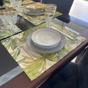 Ver imagem 2 de Kit 8 Serviços Americanos Folhagem Verde Impermeável - 35 x 45cm