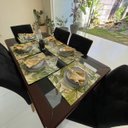 Ver imagem 4 de Kit 8 Serviços Americanos Folhagem Verde Impermeável - 35 x 45cm