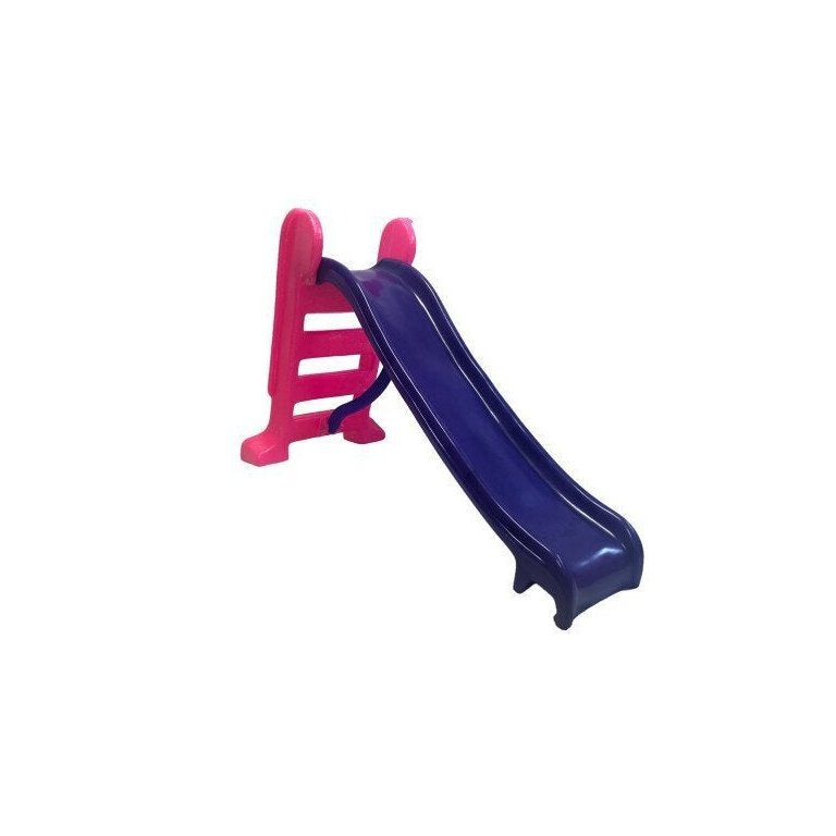 Escorregador Infantil Plástico - Médio 3 Degraus Roxo com Rosa
