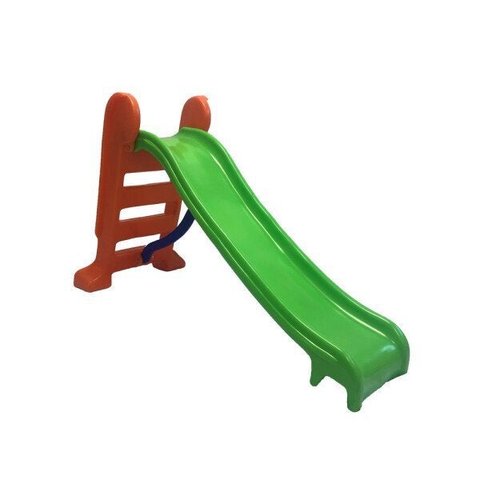 Escorregador Infantil Plástico - Médio 3 Degraus Verde com Laranja