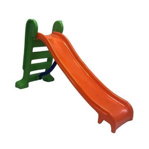 Escorregador Infantil Plástico - Médio 3 Degraus Laranja com Verde
